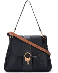 dunkelblaue Shopper Tasche aus Leder von Chloé
