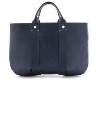 dunkelblaue Shopper Tasche aus Leder von Clare Vivier