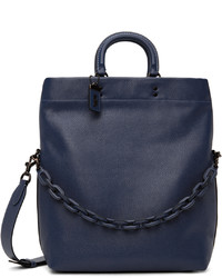 dunkelblaue Shopper Tasche aus Leder von Coach 1941