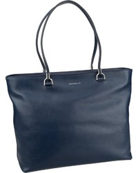 dunkelblaue Shopper Tasche aus Leder von Coccinelle