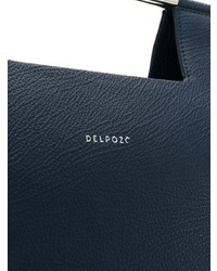 dunkelblaue Shopper Tasche aus Leder von DELPOZO