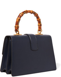 dunkelblaue Shopper Tasche aus Leder von Gucci