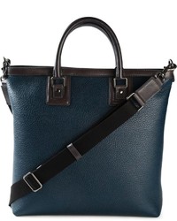 dunkelblaue Shopper Tasche aus Leder von Dolce & Gabbana