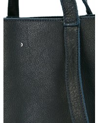 dunkelblaue Shopper Tasche aus Leder von Pb 0110