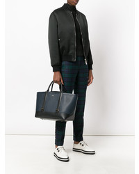dunkelblaue Shopper Tasche aus Leder von Sacai