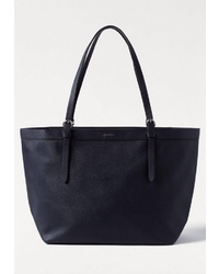 dunkelblaue Shopper Tasche aus Leder von Esprit
