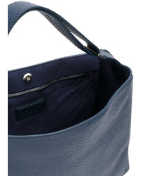 dunkelblaue Shopper Tasche aus Leder von Orciani