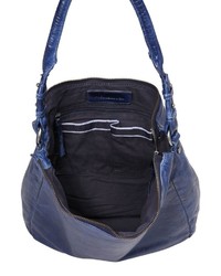 dunkelblaue Shopper Tasche aus Leder von FREDsBRUDER