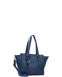 dunkelblaue Shopper Tasche aus Leder von Gabor