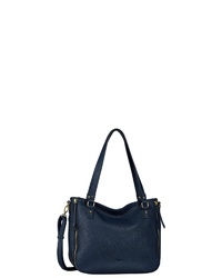 dunkelblaue Shopper Tasche aus Leder von Gabor