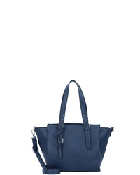 dunkelblaue Shopper Tasche aus Leder von Gabor