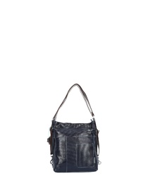 dunkelblaue Shopper Tasche aus Leder von Gabs