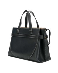 dunkelblaue Shopper Tasche aus Leder von Loewe