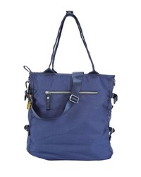 dunkelblaue Shopper Tasche aus Leder von George Gina & Lucy