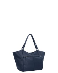 dunkelblaue Shopper Tasche aus Leder von Gerry Weber
