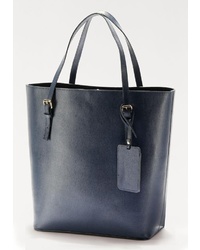dunkelblaue Shopper Tasche aus Leder von Guido Maria Kretschmer
