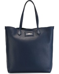 dunkelblaue Shopper Tasche aus Leder von Hogan