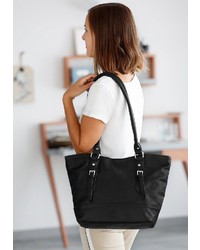 dunkelblaue Shopper Tasche aus Leder von J. JAYZ