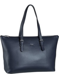 dunkelblaue Shopper Tasche aus Leder von Joop!