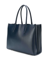 dunkelblaue Shopper Tasche aus Leder von Lanvin