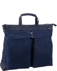 dunkelblaue Shopper Tasche aus Leder von Jost