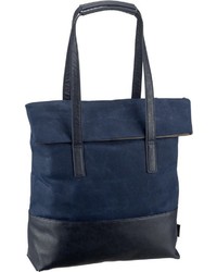 dunkelblaue Shopper Tasche aus Leder von Jost