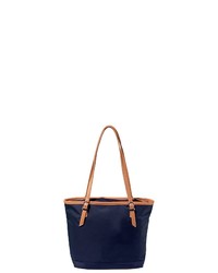 dunkelblaue Shopper Tasche aus Leder von Jump