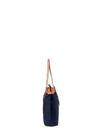 dunkelblaue Shopper Tasche aus Leder von Jump