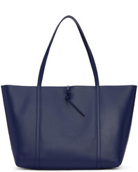 dunkelblaue Shopper Tasche aus Leder von Kara