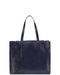 dunkelblaue Shopper Tasche aus Leder von Kenzo