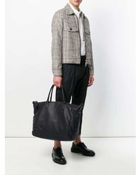 dunkelblaue Shopper Tasche aus Leder von Zanellato