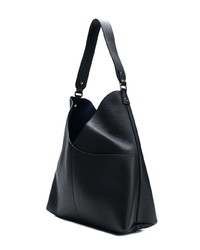 dunkelblaue Shopper Tasche aus Leder von Jil Sander Navy