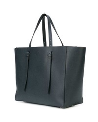dunkelblaue Shopper Tasche aus Leder von Valextra