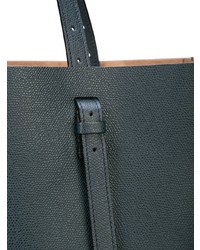 dunkelblaue Shopper Tasche aus Leder von Valextra