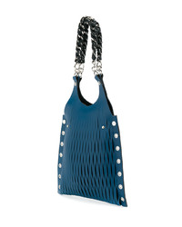 dunkelblaue Shopper Tasche aus Leder von Sonia Rykiel