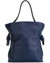 dunkelblaue Shopper Tasche aus Leder von Loewe