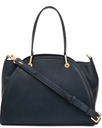 dunkelblaue Shopper Tasche aus Leder von Maiyet