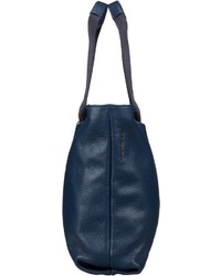 dunkelblaue Shopper Tasche aus Leder von Mandarina Duck