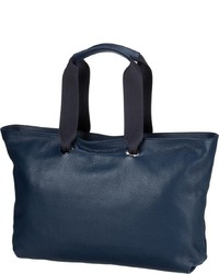 dunkelblaue Shopper Tasche aus Leder von Mandarina Duck