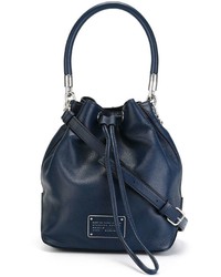 dunkelblaue Shopper Tasche aus Leder von Marc by Marc Jacobs