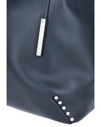 dunkelblaue Shopper Tasche aus Leder von Marc O'Polo