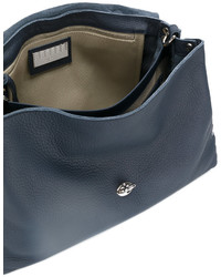 dunkelblaue Shopper Tasche aus Leder von Zanellato