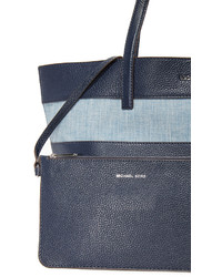 dunkelblaue Shopper Tasche aus Leder von MICHAEL Michael Kors