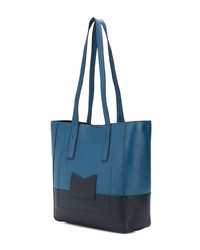 dunkelblaue Shopper Tasche aus Leder von MICHAEL Michael Kors