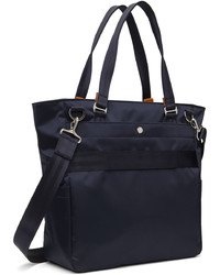 dunkelblaue Shopper Tasche aus Leder von Master-piece Co