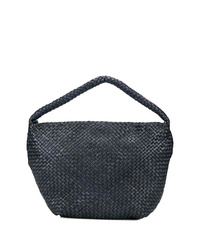 dunkelblaue Shopper Tasche aus Leder von Officine Creative