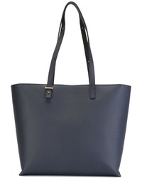 dunkelblaue Shopper Tasche aus Leder von Pb 0110