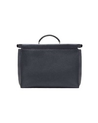 dunkelblaue Shopper Tasche aus Leder von Fendi