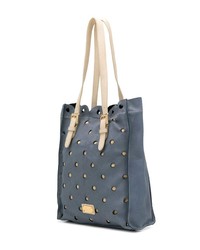 dunkelblaue Shopper Tasche aus Leder von Moschino Cheap & Chic