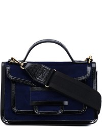 dunkelblaue Shopper Tasche aus Leder von Pierre Hardy